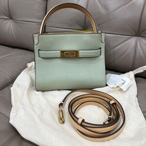 NWT TORY BURCH

Lee Radziwill Petite Double bag In Pine Frost